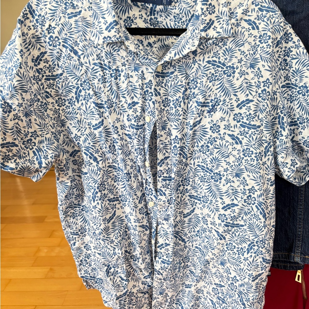 Floral Blue Shirt